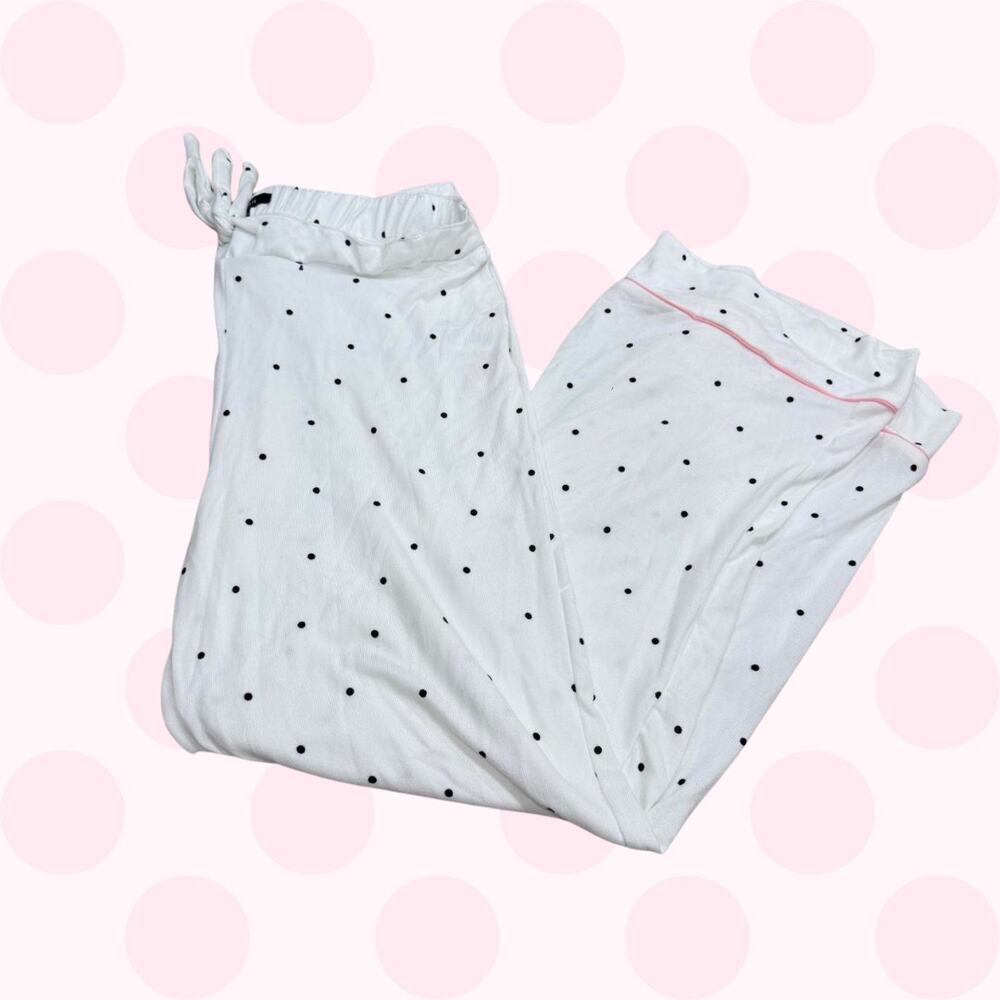 Tamara H White Black Polka Dot Pajama Pants Size XL